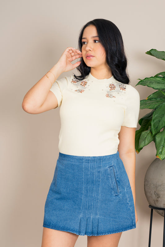 Camiseta Manga Corta Flores
